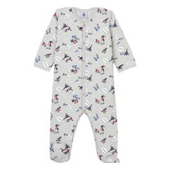 Petit Bateau - Baby Footie -  Paris Print - Infant Stretchy