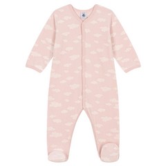 Petit Bateau - Velour Cloud Print Footie