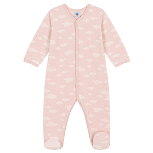 Petit Bateau - Velour Cloud Print Footie