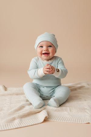 parni light blue baby footie