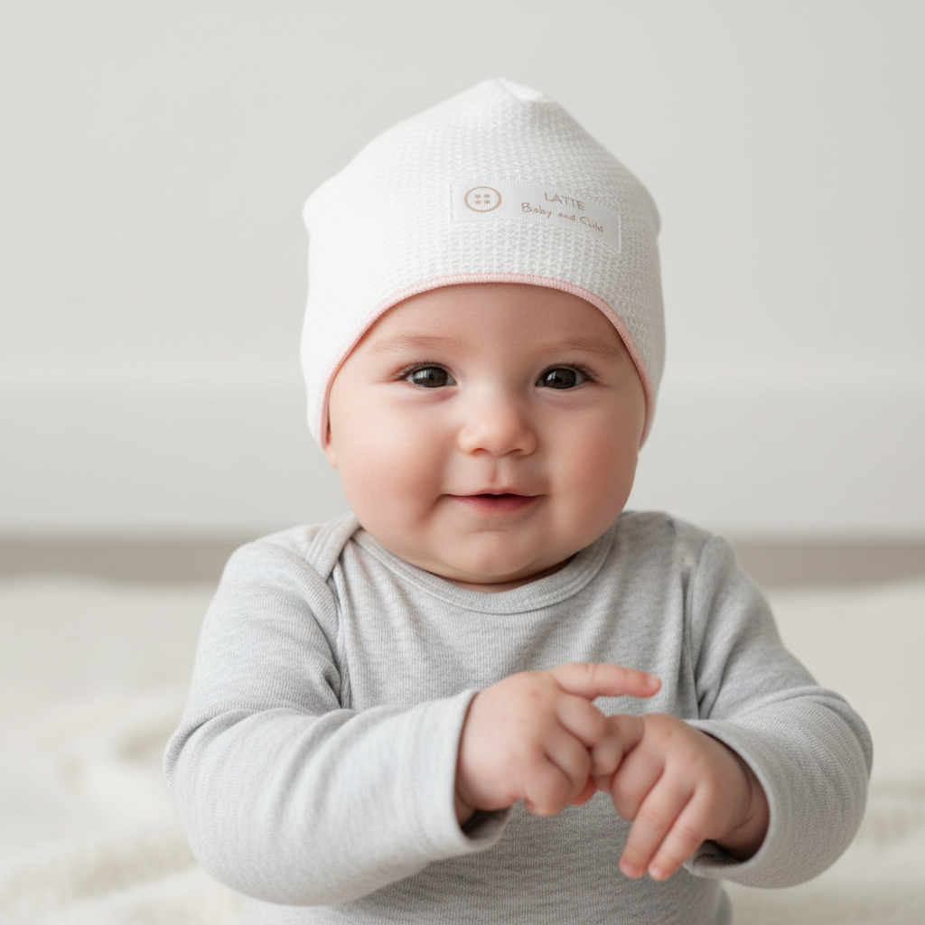 Latte Basco trim rose hat