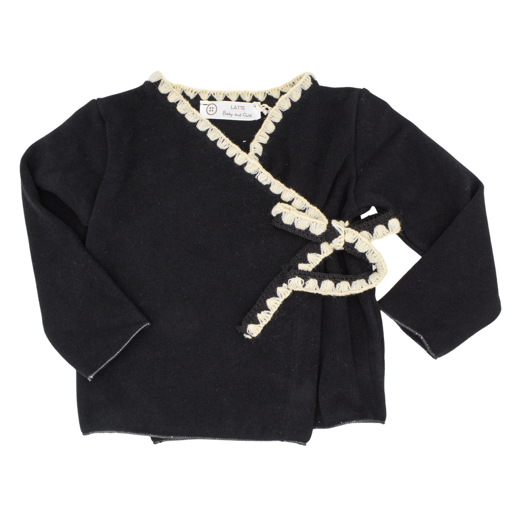 Latte black carousel stitching wrap set