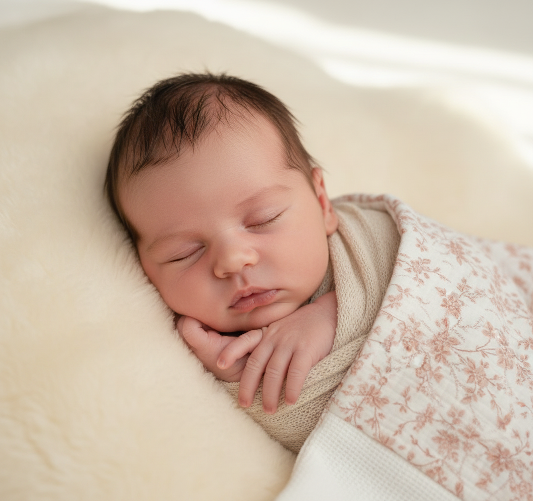 Latte Coperta Floral Blanket