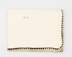 Latte ivory carousel stitching blanket