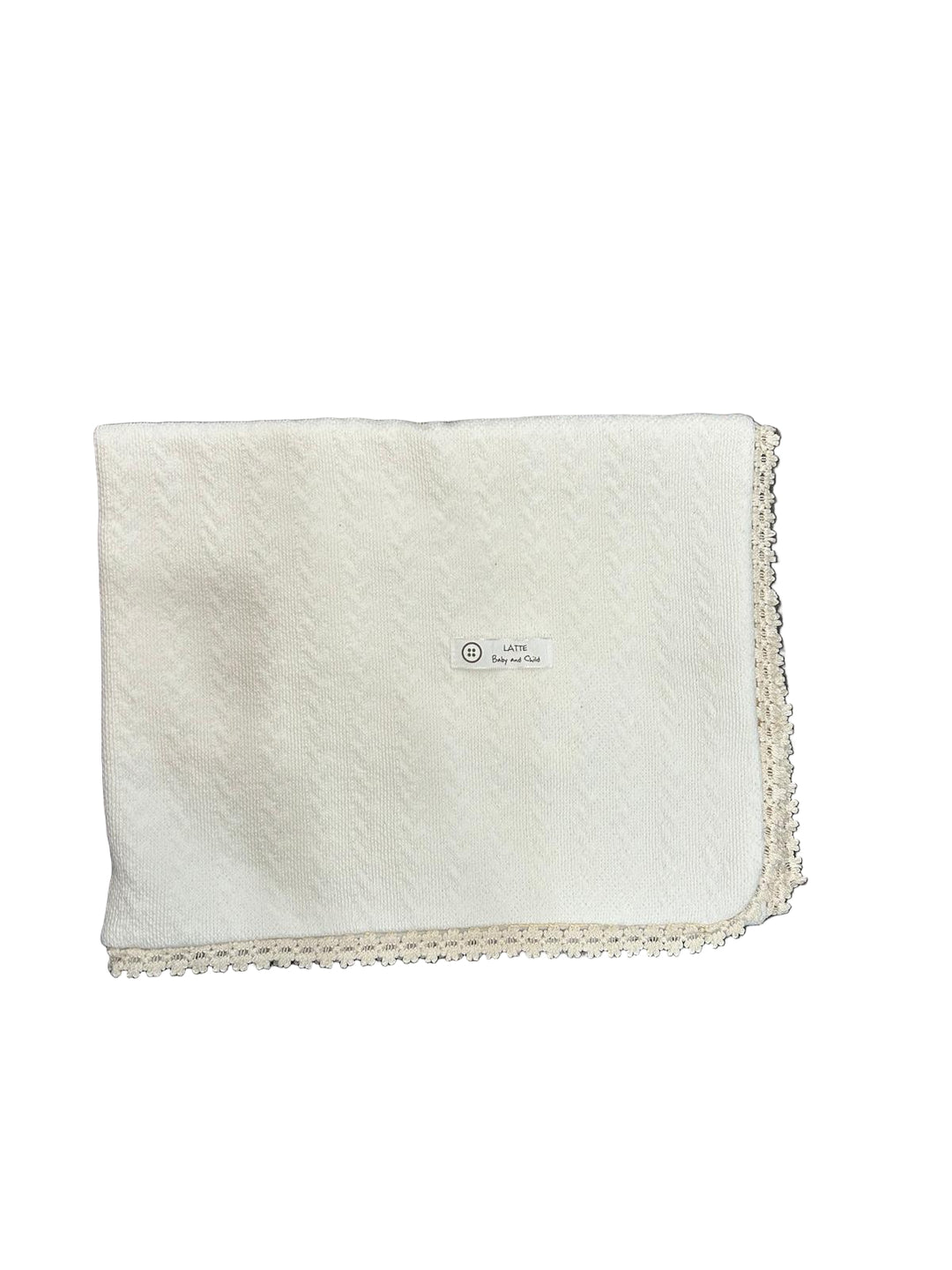 Latte Ivory Baby Lace Blanket