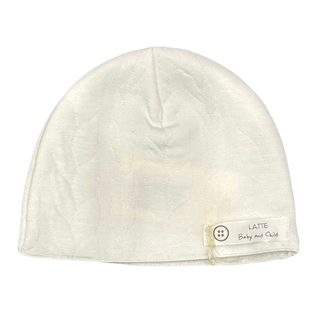 Latte Baby Quilted Beanie