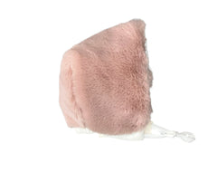 Latte rose fur bonnet