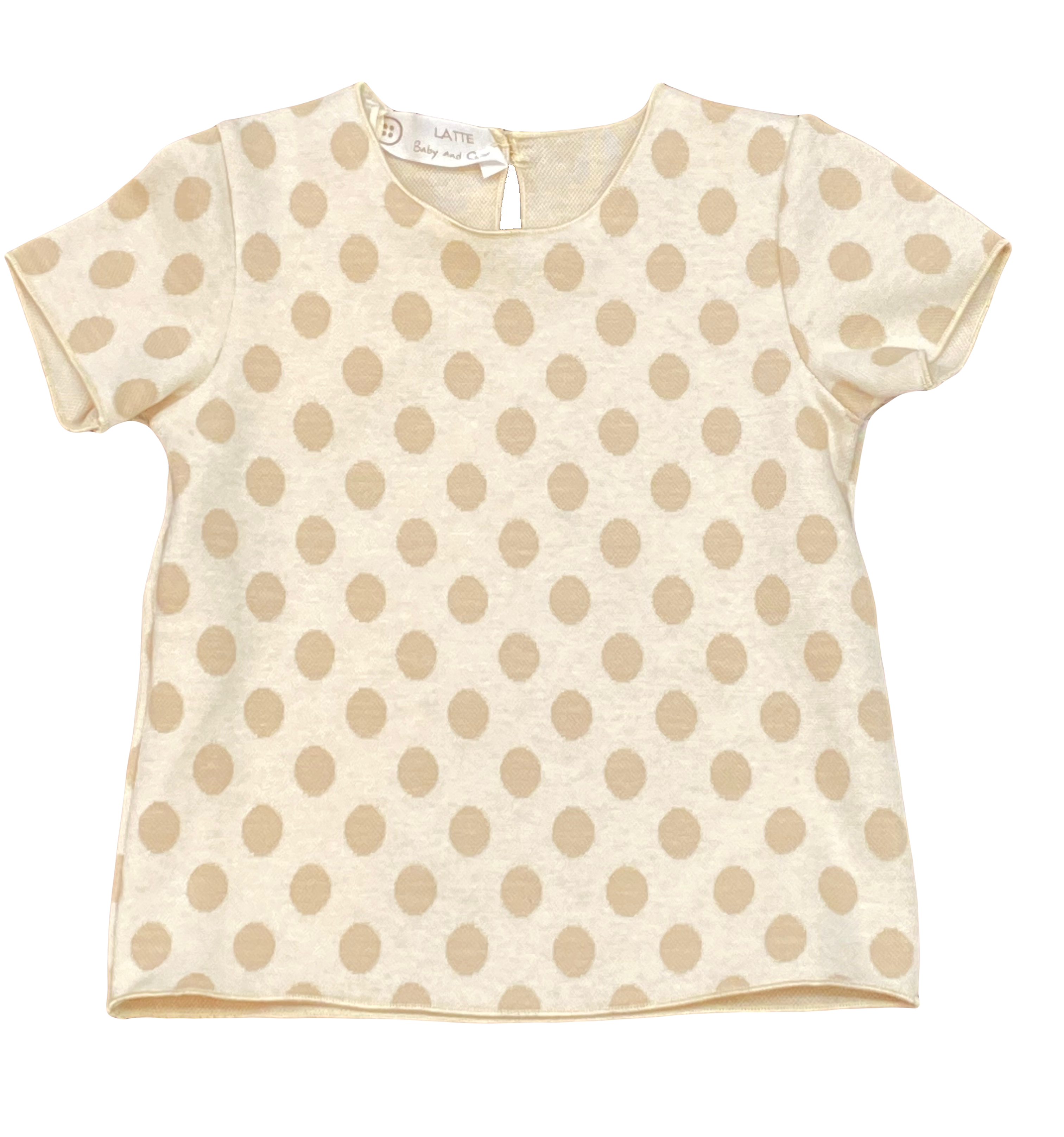 Latte Short Sleeve Pois Tshirt