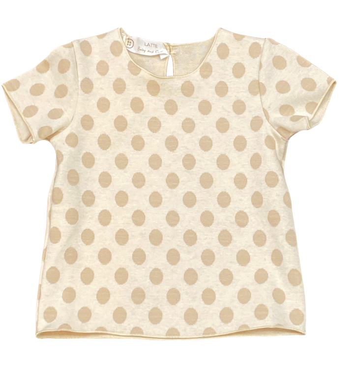 Latte Short Sleeve Pois Tshirt
