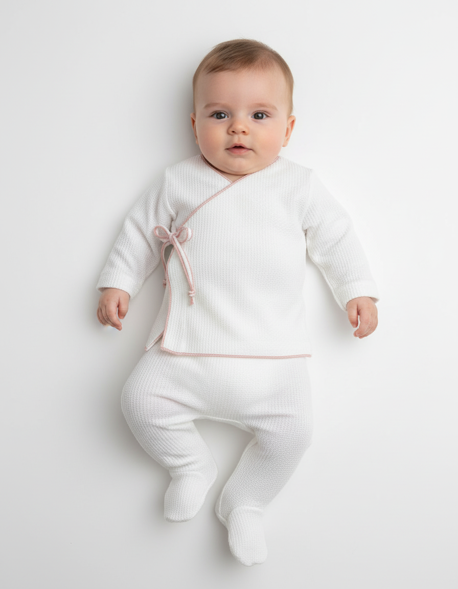 Tutina Pepe trim rose wrap onesie