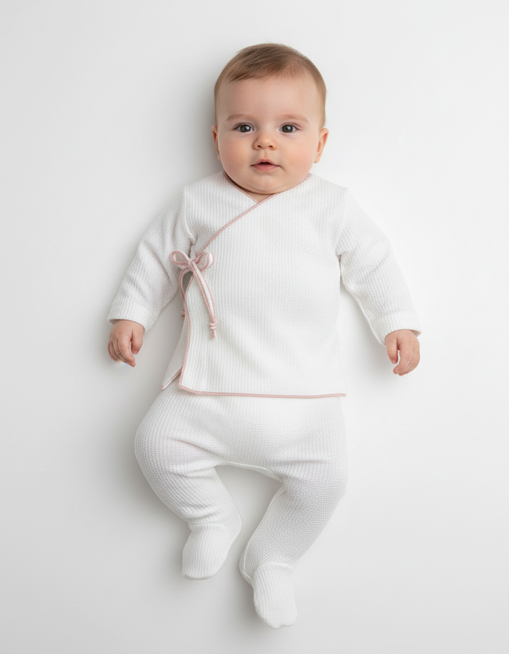 Tutina Pepe trim rose wrap onesie