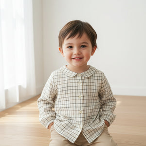 Le Bourdon Brown Peter Pan Collar 
