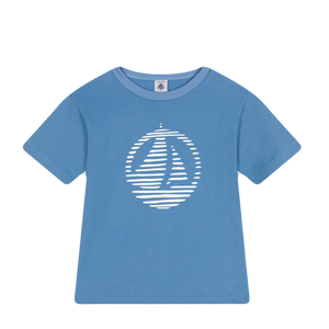 Petit Bateau Light Blue Sailboat Graphic T-Shirt