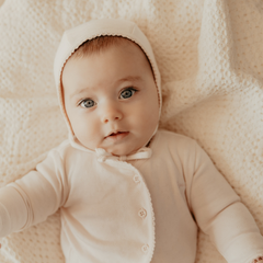 Little Parni - Pointelle Cardigan Layette Set + Bonnet