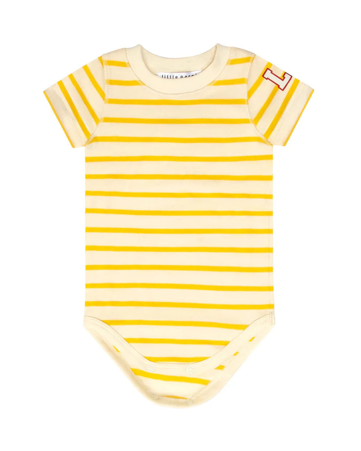 Little Parni Wide Striped Onesie Soft Cotton Baby Bodysuit Wide Stripe Design