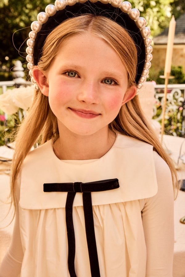 Parni Ivory Taffeta Maxi Bow Jumper