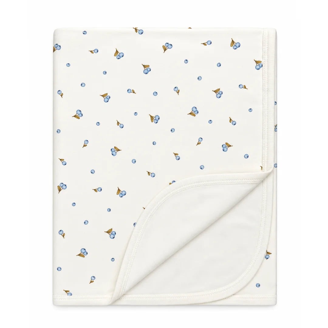 Cotton Pompom Mini Cherries Blanket Ivory