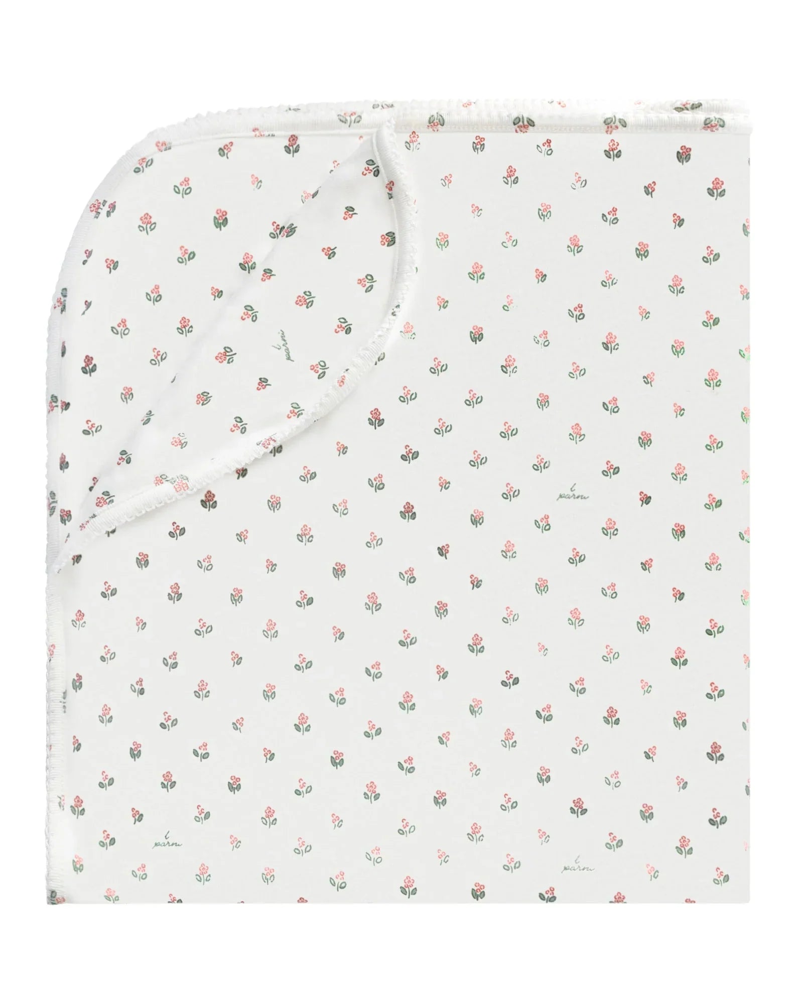 Little Parni Baby Pink Floral Blanket (K665)
