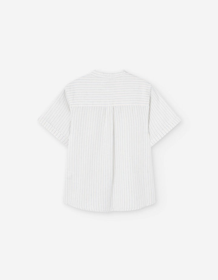 Losan Stripe Linen Short Sleeve Shirt