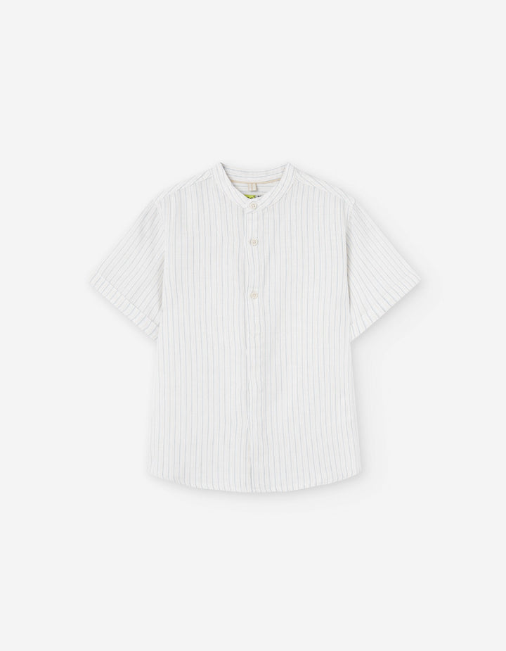 Losan Stripe Linen Short Sleeve Shirt
