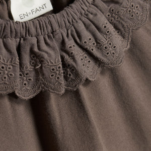 En Fant Collar ls Blouse Brown