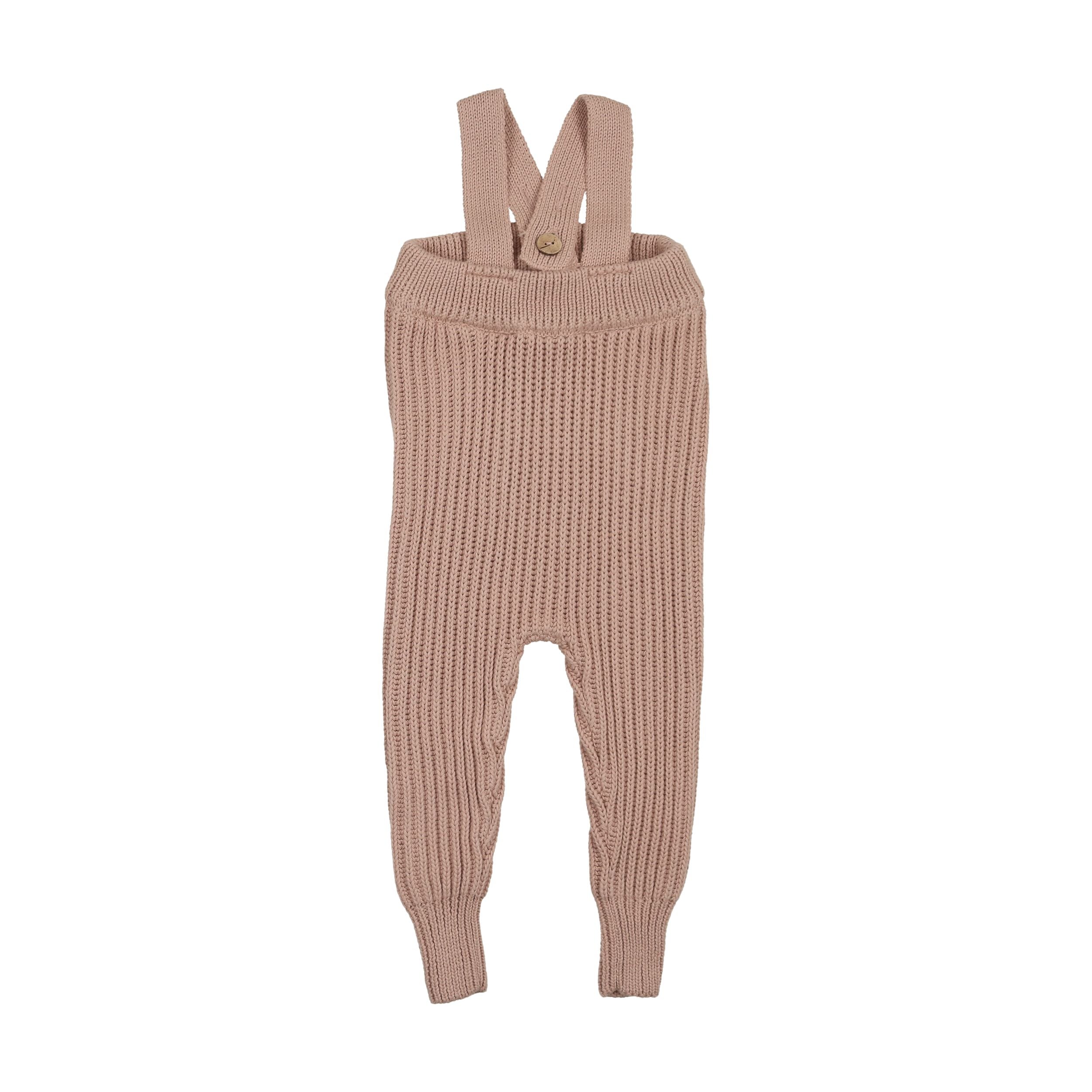 Mema Knits Dusty Pink Knit Overall with Onesie