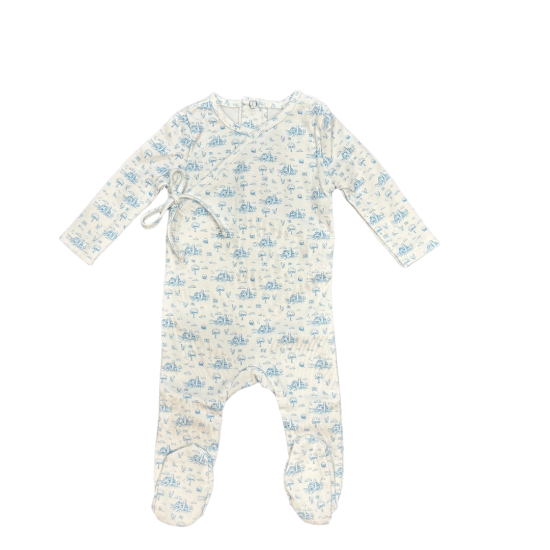 Baby Farmhouse Print Footie - Great Baby Gift for Soft Skin - Mini Label