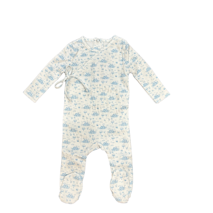 Baby Farmhouse Print Footie - Great Baby Gift for Soft Skin - Mini Label