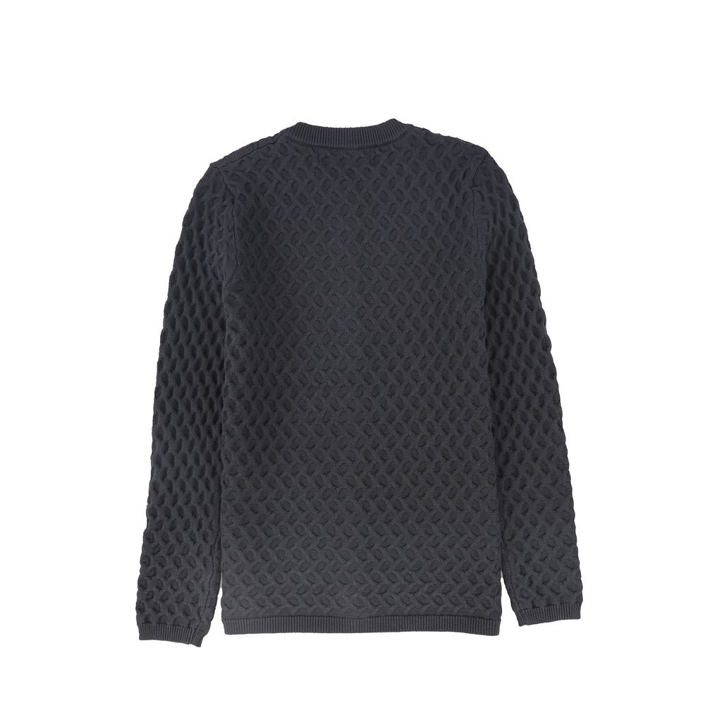 Bace Textured Crochet Knit Cardigan