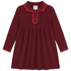 Mini P Tonal Knit Dress Red