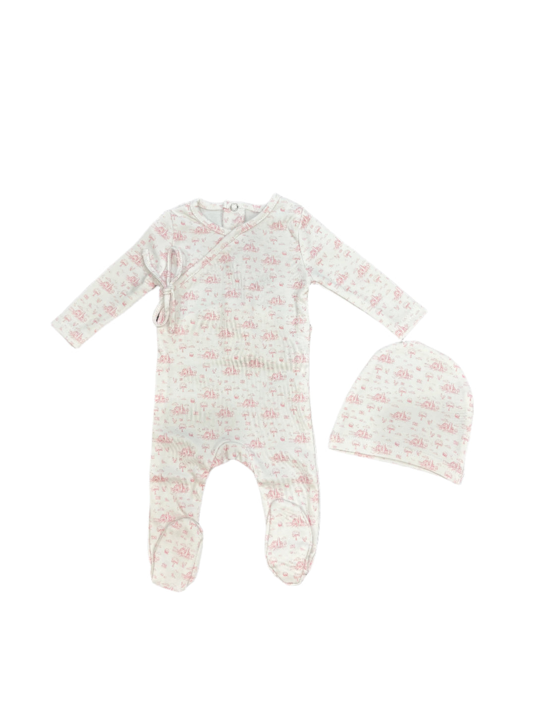 Mini Label Farmhouse Print Footie and Hat