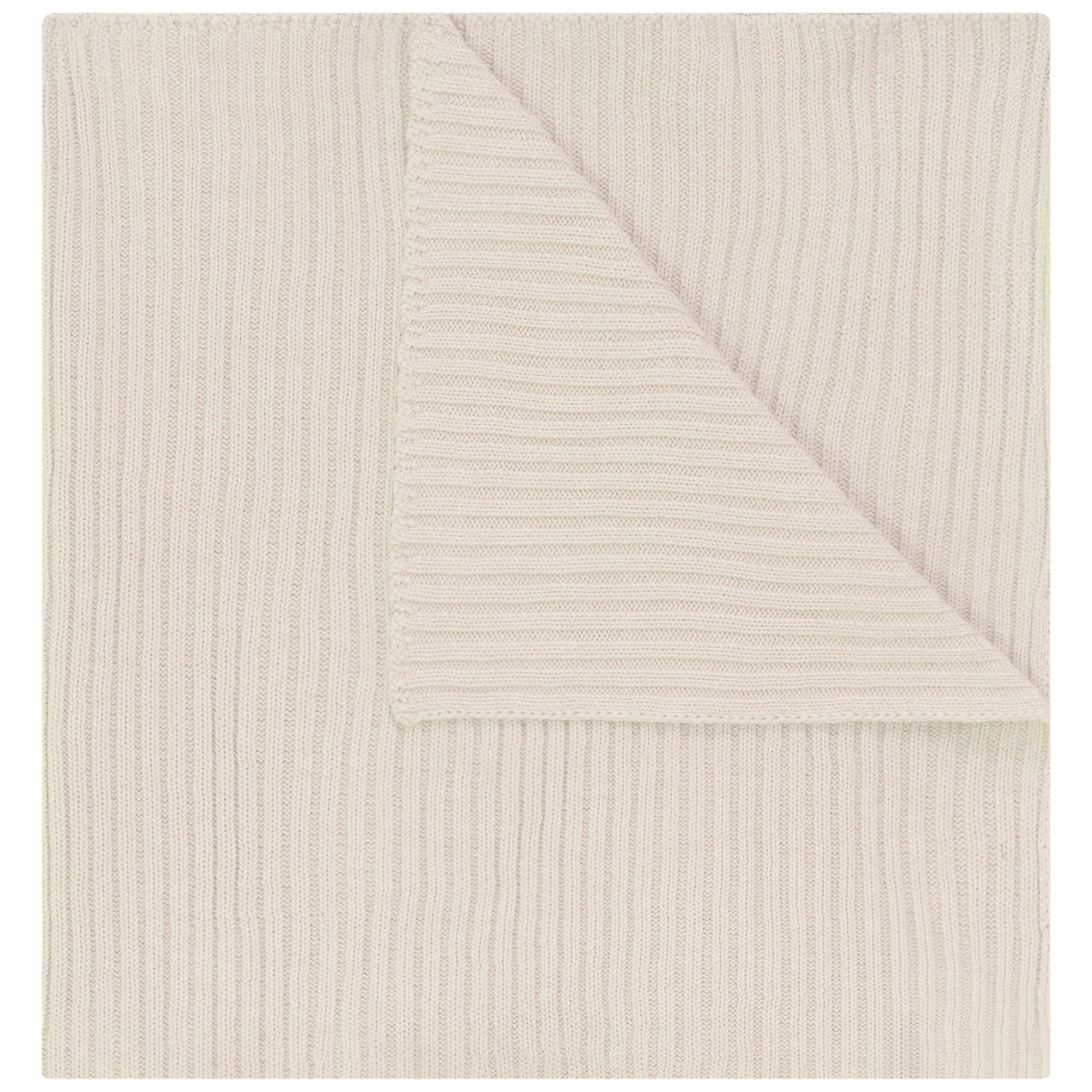 Pompomme Cream Cable Detail Knit Blanket