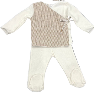 Baby Mock Wrap Knit 2-Piece Set – Made in Italy