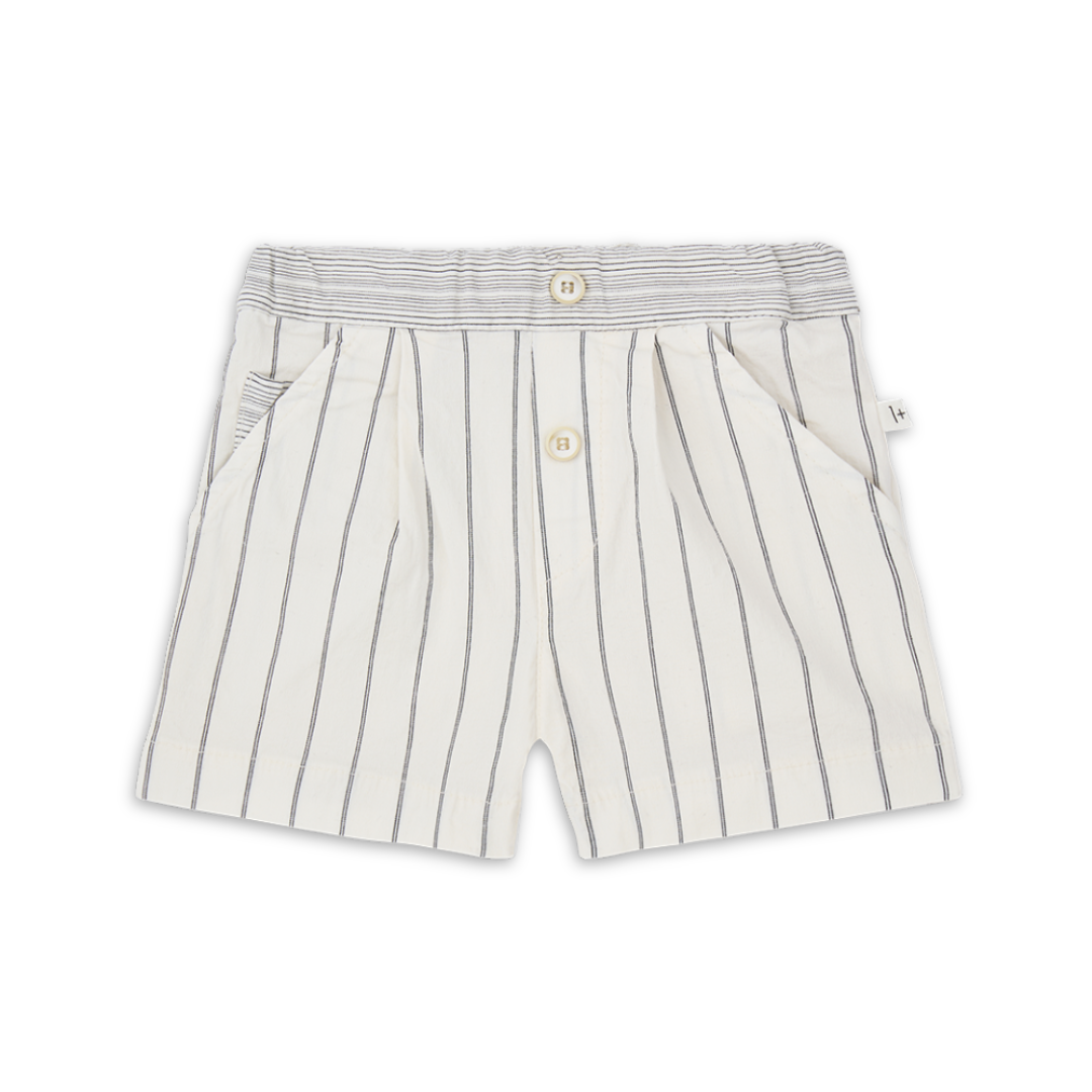 1+ in the family Off White Bermuda Cotton Kids Shorts Elastic Waist Summer Style