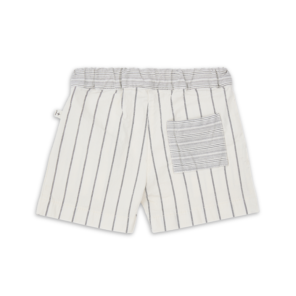 1+ in the family Off White Bermuda Cotton Kids Shorts Elastic Waist Summer Style