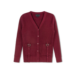 Byke Wine Buckle Cardigan