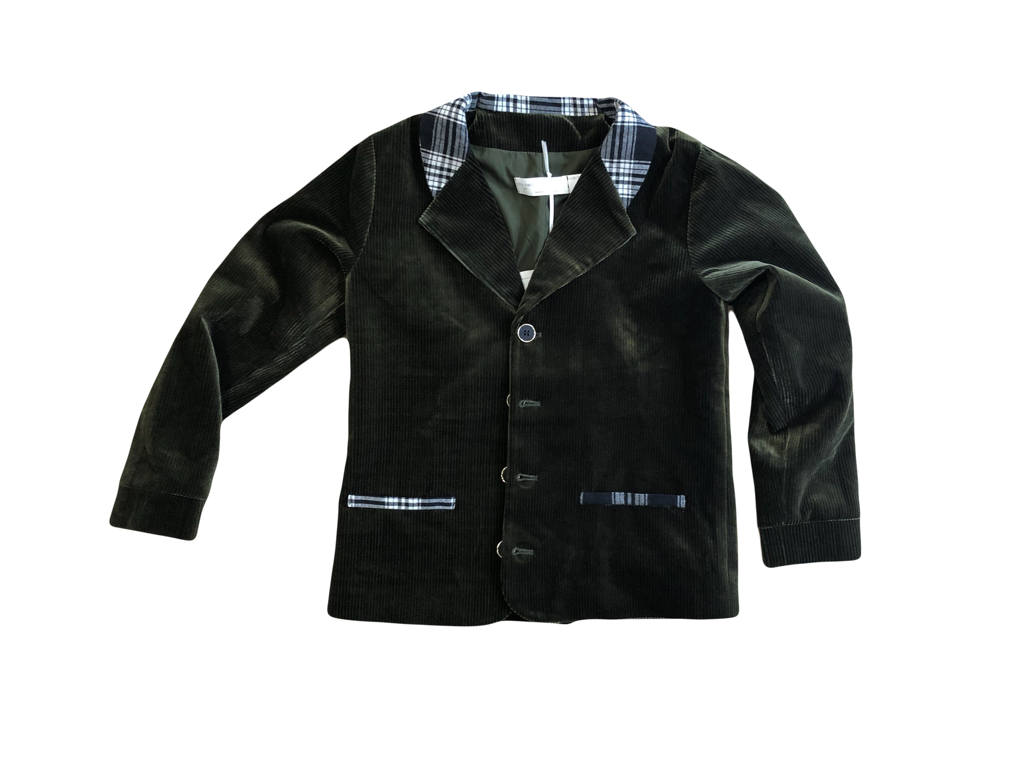 Mini Nod Velvet Boy Suit Black/White