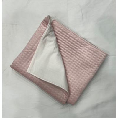 Carmina Pink Velvet Quilted Blanket