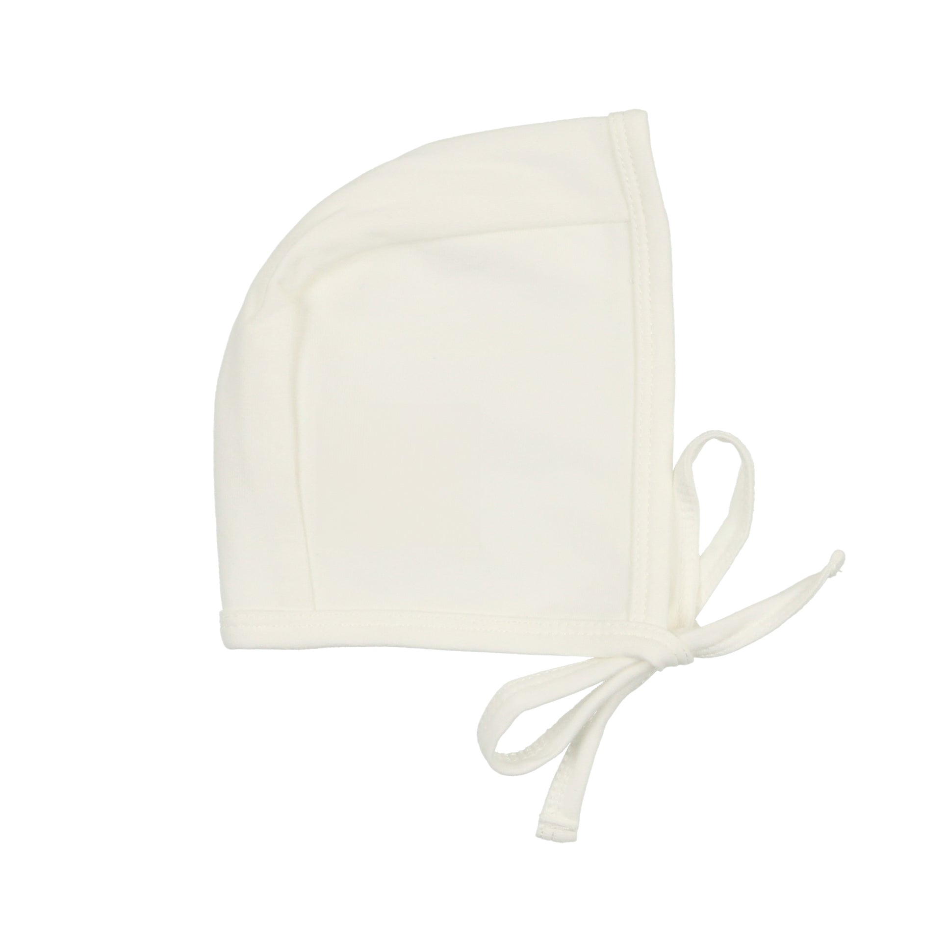 Maniere Cream Elegant Embroidery Footie + Bonnet
