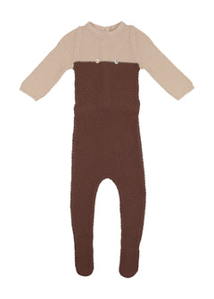 Noovel Mocha Cuite Colorblock Footie