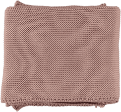 Pequeno TOCON Baby Ribbed Knit Pink Blanket