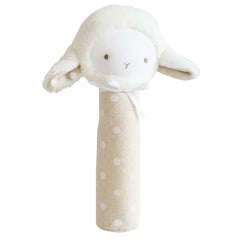 Alimrose Baby Lamby Squeaker White Linen Spot