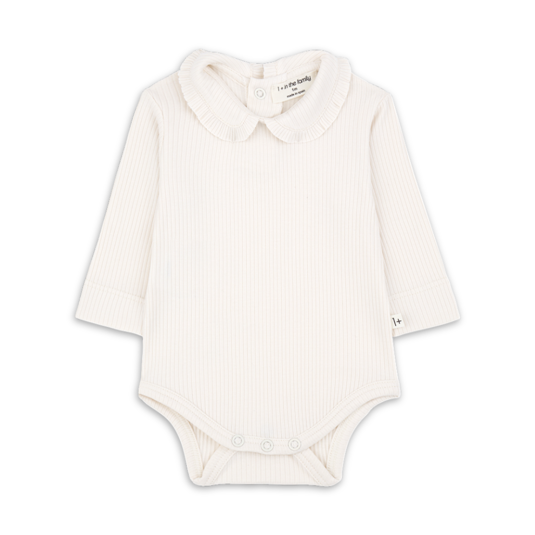 1+ in the family Nina Collar Body Soft Cotton Baby Bodysuit Peter Pan Collar