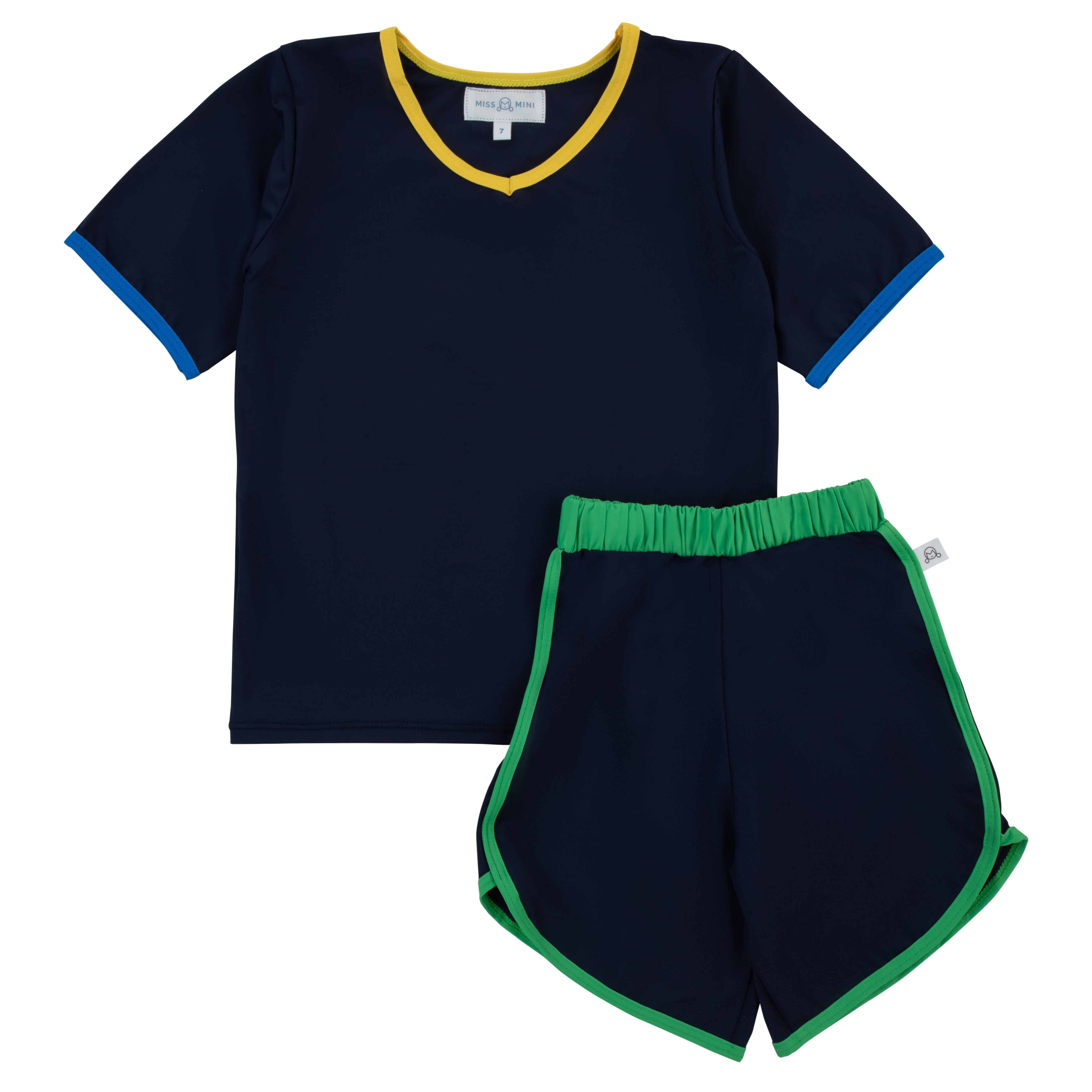 Miss Mini Neon Top & Bottom Shorts Set