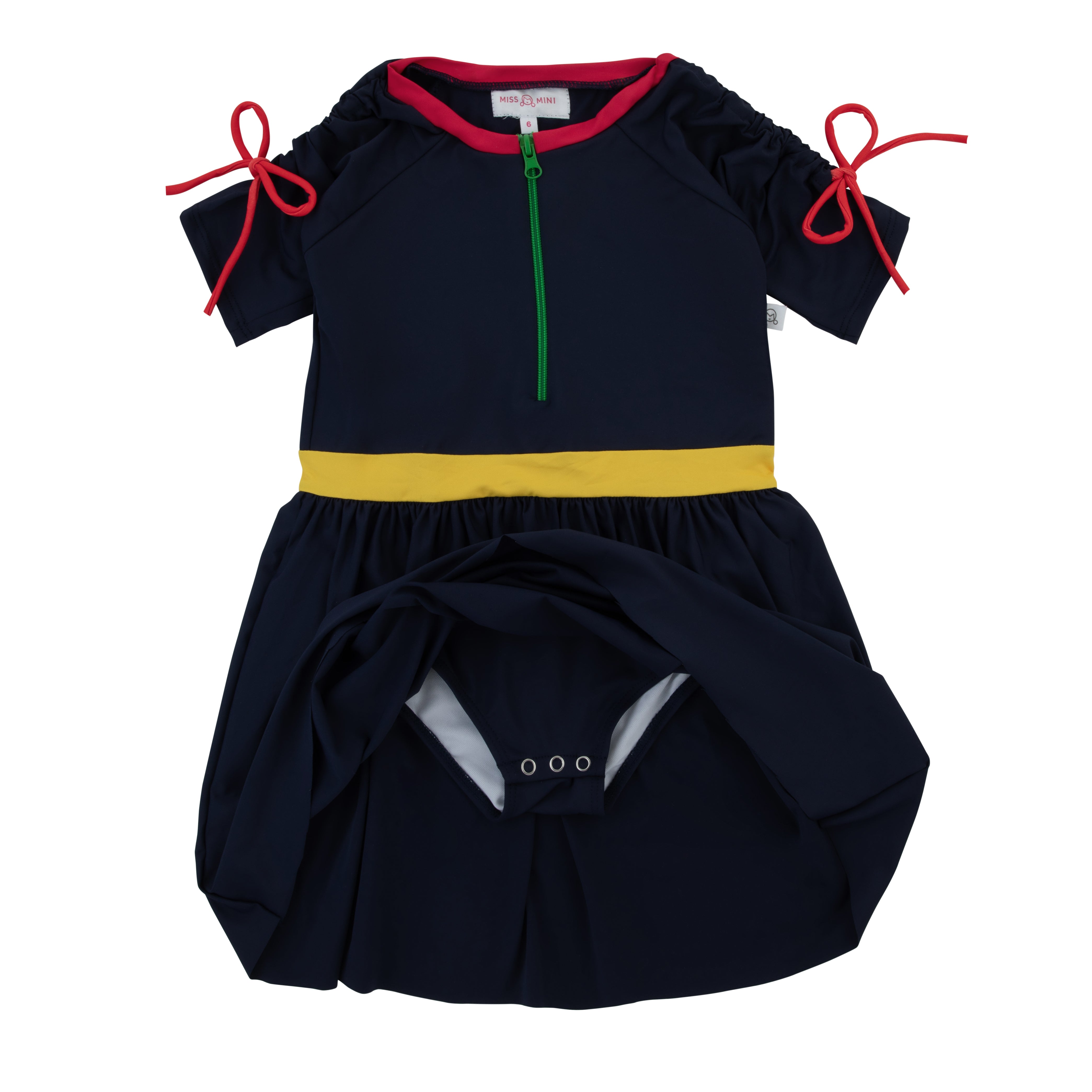 Miss Mini Neon Swim Dress with Snaps