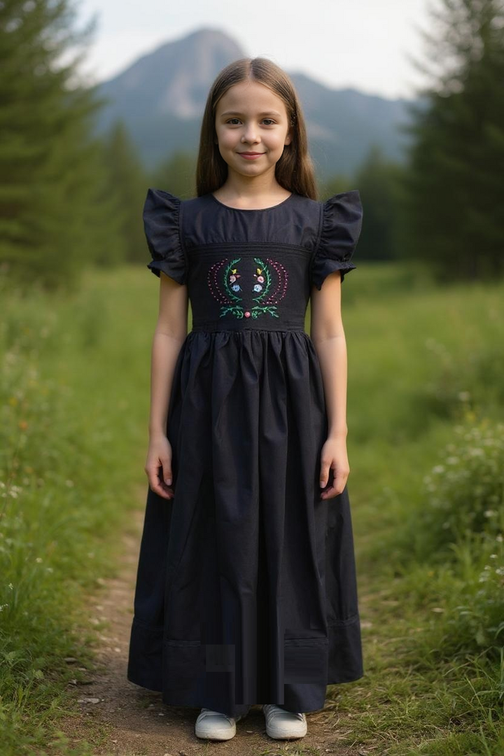Nipoti Hand-Embroidered Smocked Maxi Dress | Peruvian Cotton