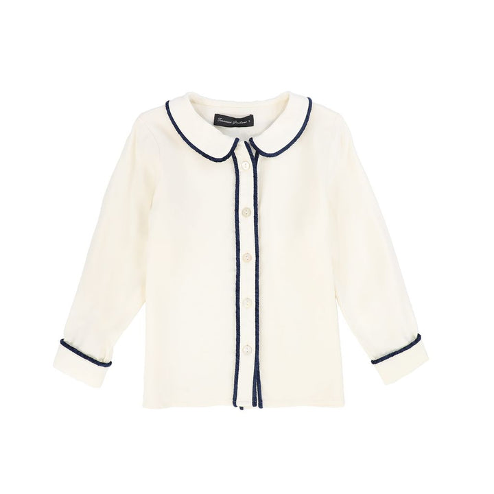 Francesca Guiliano Piped Silk Blouse