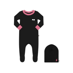 Olo Pink Blaze Footie + Beanie