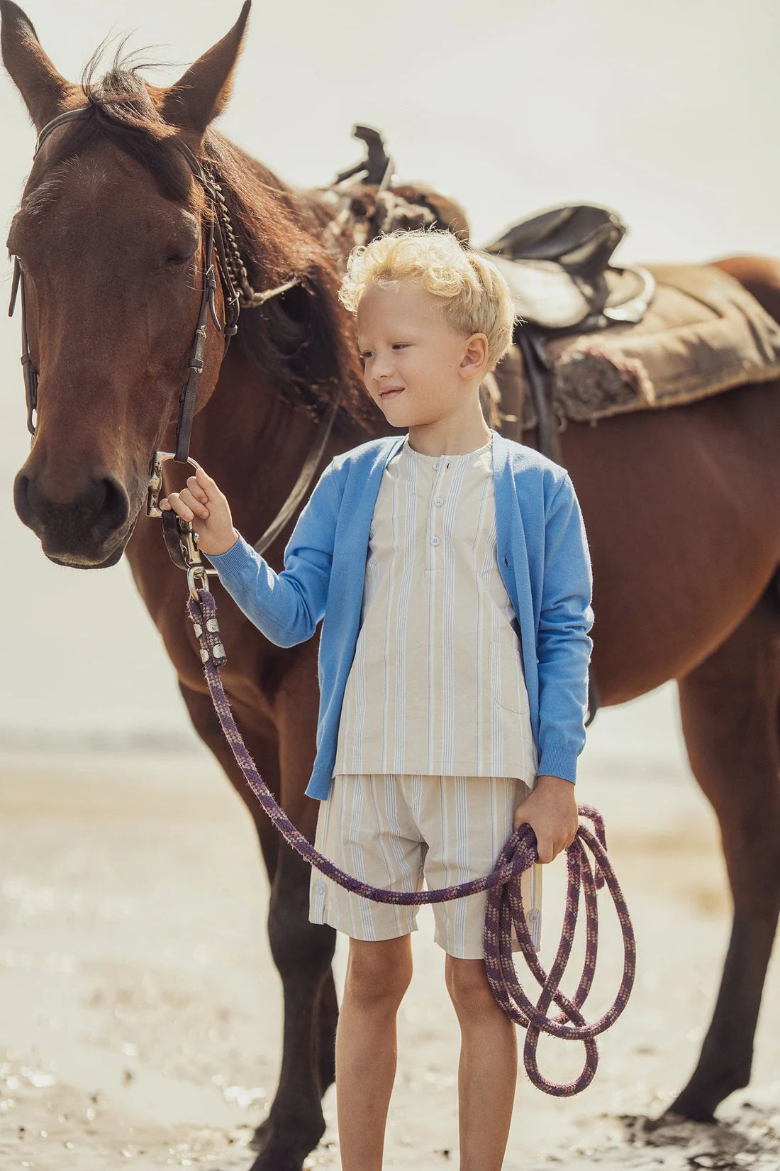 Kipp - Blue Long Sleeve Knit Sweater