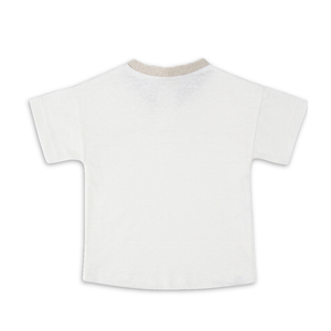 1+ in the family Off White Short Sleeve T Shirt Soft Cotton Kids Top